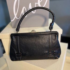 Vintage black leather purse